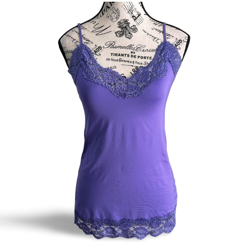 Smart Set Purple Lace Camisole Tank Top Medium Y2K Layering Basic
